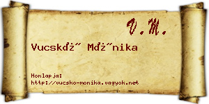 Vucskó Mónika névjegykártya