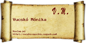 Vucskó Mónika névjegykártya