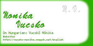 monika vucsko business card