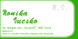 monika vucsko business card
